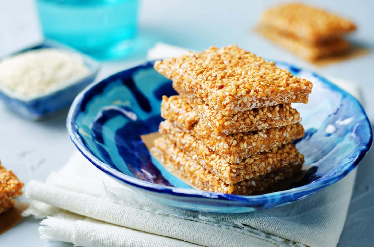 Sesame Cookie Bars (Paleo and Gluten Free)- 18 Servings
